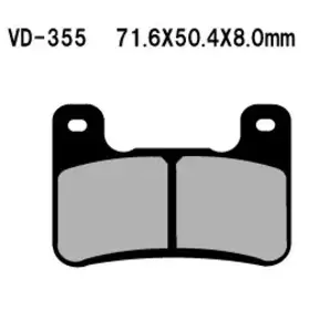 Klocki hamulcowe Vesrah VD-355 (FA379) (przód) - VD-355