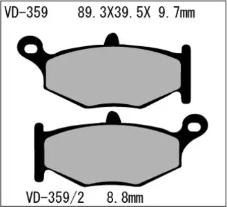 Zavorne ploščice Vesrah VD-359 (zadaj) - VD-359