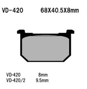Plaquettes de frein Vesrah VD-420/2 - VD-420/2