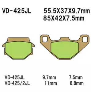 Vesrah VD-425/2JL stabdžių kaladėlės - VD-425/2JL