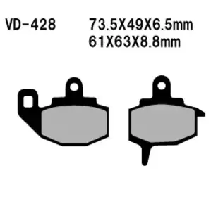 Bremsbeläge Bremsklötze Vesrah VD-428-1