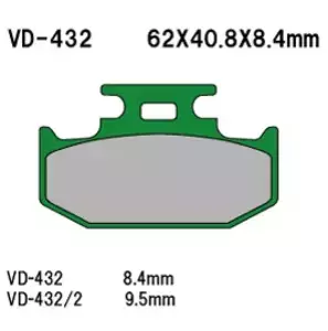 Τακάκια φρένων Vesrah VD-432/2 - VD-432/2