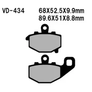 Спирачни накладки Vesrah VD-434 - VD-434