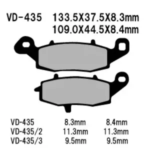 Plaquettes de frein Vesrah VD-435/2 - VD-435/2