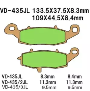 Спирачни накладки Vesrah VD-435JL (FA231 / FA259) - VD-435JL