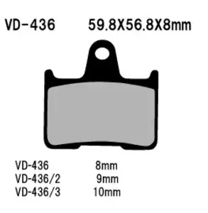 Plaquettes de frein Vesrah VD-436/2 - VD-436/2