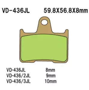 Vesrah VD-436/3JL stabdžių kaladėlės - VD-436/3JL