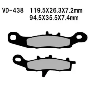 Спирачни накладки Vesrah VD-438 (FA349, FA258) - VD-438
