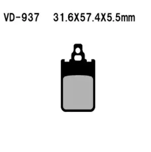 Спирачни накладки Vesrah VD-937 - VD-937