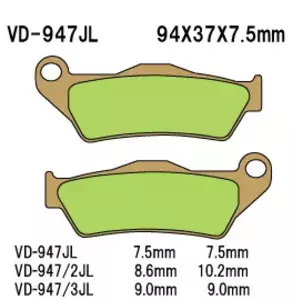 Zavorne ploščice Vesrah VD-947JL (FA181) - VD-947JL