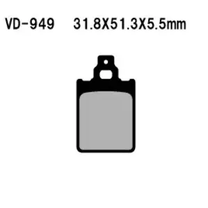 Klocki hamulcowe Vesrah VD-949 - VD-949