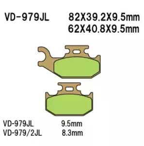 Vesrah stabdžių kaladėlės VD-979 - VD-979