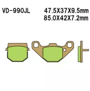 Klocki hamulcowe Vesrah VD-990JL (2 szt.) - VD-990JL