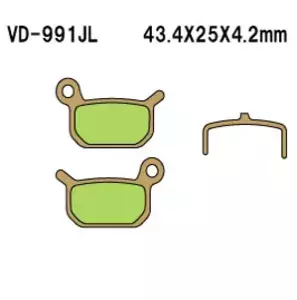 Klocki hamulcowe Vesrah VD-991JL (2 szt.) - VD-991JL