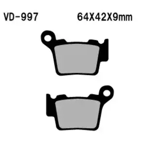 Klocki hamulcowe Vesrah VD-997 (2 szt.) - VD-997