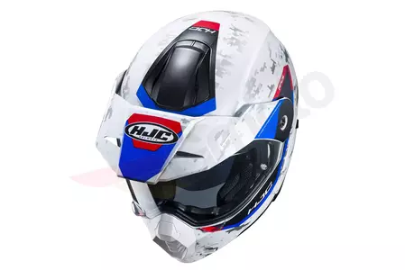 Kask motocyklowy enduro HJC C80 BULT WHITE/RED/BLUE L-2