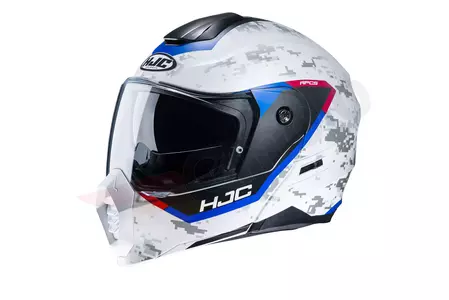 HJC C80 BULT WHITE/RED/BLUE enduro motocikla ķivere L-4