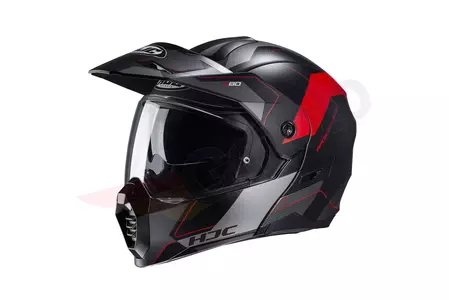 HJC C80 ROX BLACK/RED XXL enduro motociklininko šalmas - C80-ROX-MC1SF-XXL