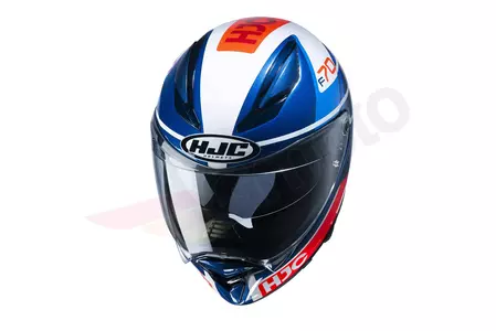 HJC F70 TINO BLUE/WHITE/RED integralus motociklininko šalmas M-2