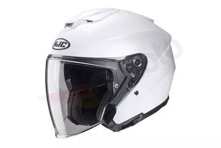 HJC I30 SEMI FLAT PEARL WHITE motorcykelhjälm med öppet ansikte L-1