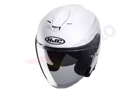 HJC I30 SEMI FLAT PEARL WHITE capacete aberto de motociclista M-2