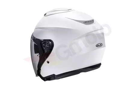 HJC I30 SEMI FLAT PEARL WHITE capacete aberto de motociclista M-3