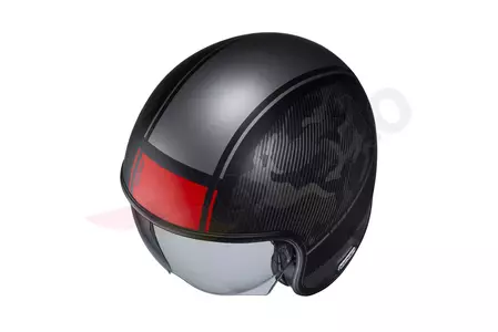 HJC V30 ALPI BLACK/RED motorcykelhjälm med öppet ansikte M-2