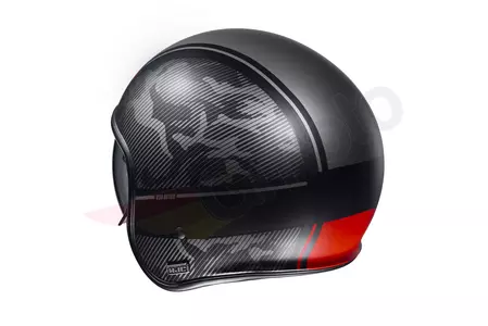 HJC V30 ALPI BLACK/RED motorcykelhjälm med öppet ansikte M-3