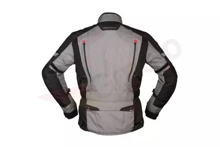 Modeka Aeris II sivo-črna tekstilna motoristična jakna 4XL-2
