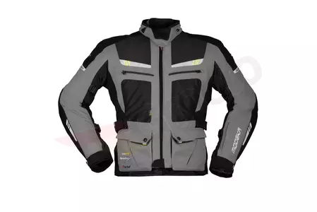 Modeka AFT AIR šedo-čierna textilná bunda na motorku M-1