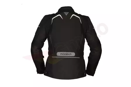 Modeka Elaya Lady giacca da moto in tessuto bianco e nero 36-2