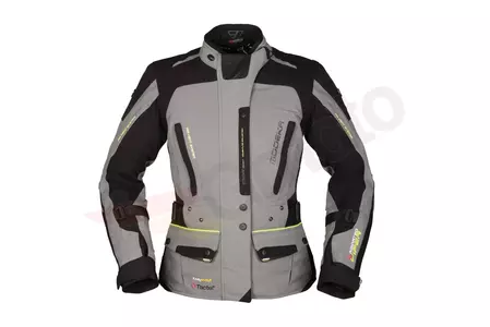 Casaco de motociclismo Modeka Viper LT Lady em tecido cinzento-preto 38-1