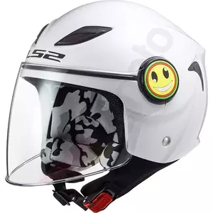 LS2 OF602 FUNNY JUNIOR WHITE M Motorradhelm für Kinder mit offenem Gesicht - AK3060210024
