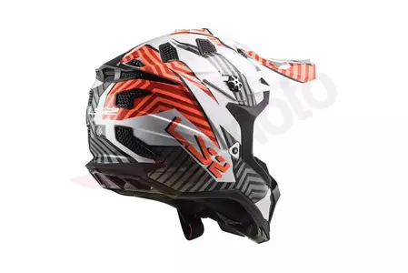 LS2 MX700 capacete para motas de enduro SUBVERTER EVO ASTRO BRANCO LARANJA L-2