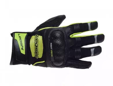 Черно-зелени ръкавици за мотоциклет Leoshi S-1
