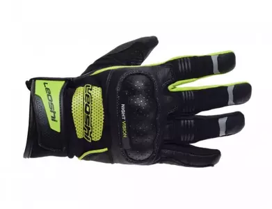 Ръкавици за мотоциклет черни и зелени Leoshi XL-1