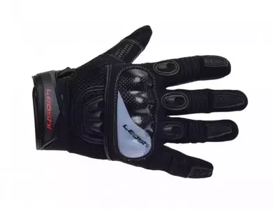 Mănuși de motocicletă negru și gri cu ochiuri de plasă Leoshi S