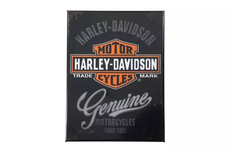 6x8cm kylskåpsmagnet för Harley-Davidson Genuine Log - 14225