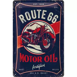 Τενεκεδένια αφίσα 20x30cm Route 66 Motor Oil-1