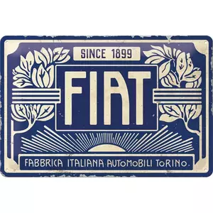 Póster de hojalata 20x30cm Fiat Since 1899-1