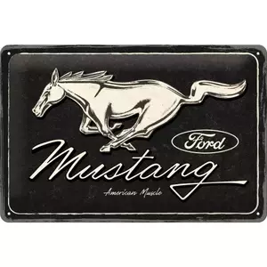 Tinnen poster 20x30cm Ford Mustang - Paard-1