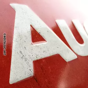 Blikken poster 20x30cm Audi Red Shine-2
