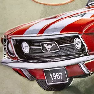 Tinnen poster 30x40cm Ford Mustang GT Rood-2