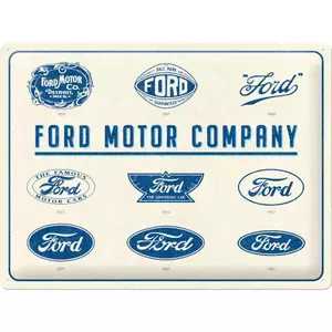 Plechový plagát 30x40cm Ford Logo Evolution-1
