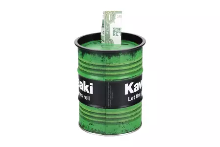 Koliesková pokladnička na peniaze s logom Kawasaki-4
