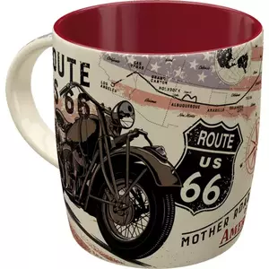 Keramikas krūze ar Route 66 velosipēdu karti - 43061