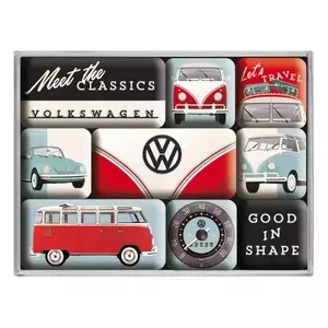 Komplet magnetov za hladilnik 9 kosov. VW Meet classics-1