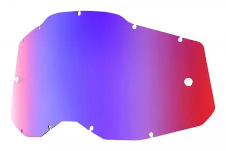 Staklo za naočale 100% Percent Racecraft 2 Accuri 2 Strata 2 boja crveno plavo ogledalo-1