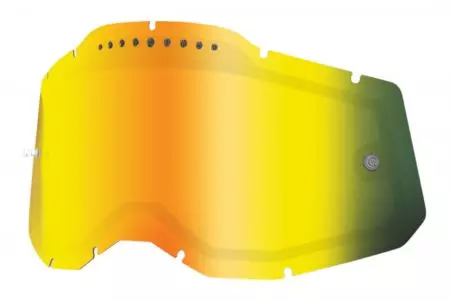 Szemüveg lencse 100% Procent Racecraft 2 Accuri 2 Strata 2 dupla szellőzős arany tükör színben-1