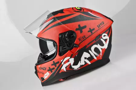 Lazer Rafale Oni capacete integral de motociclista vermelho vermelho preto L-4